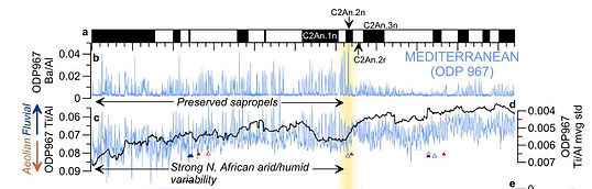 XRF data from ODP Site 967