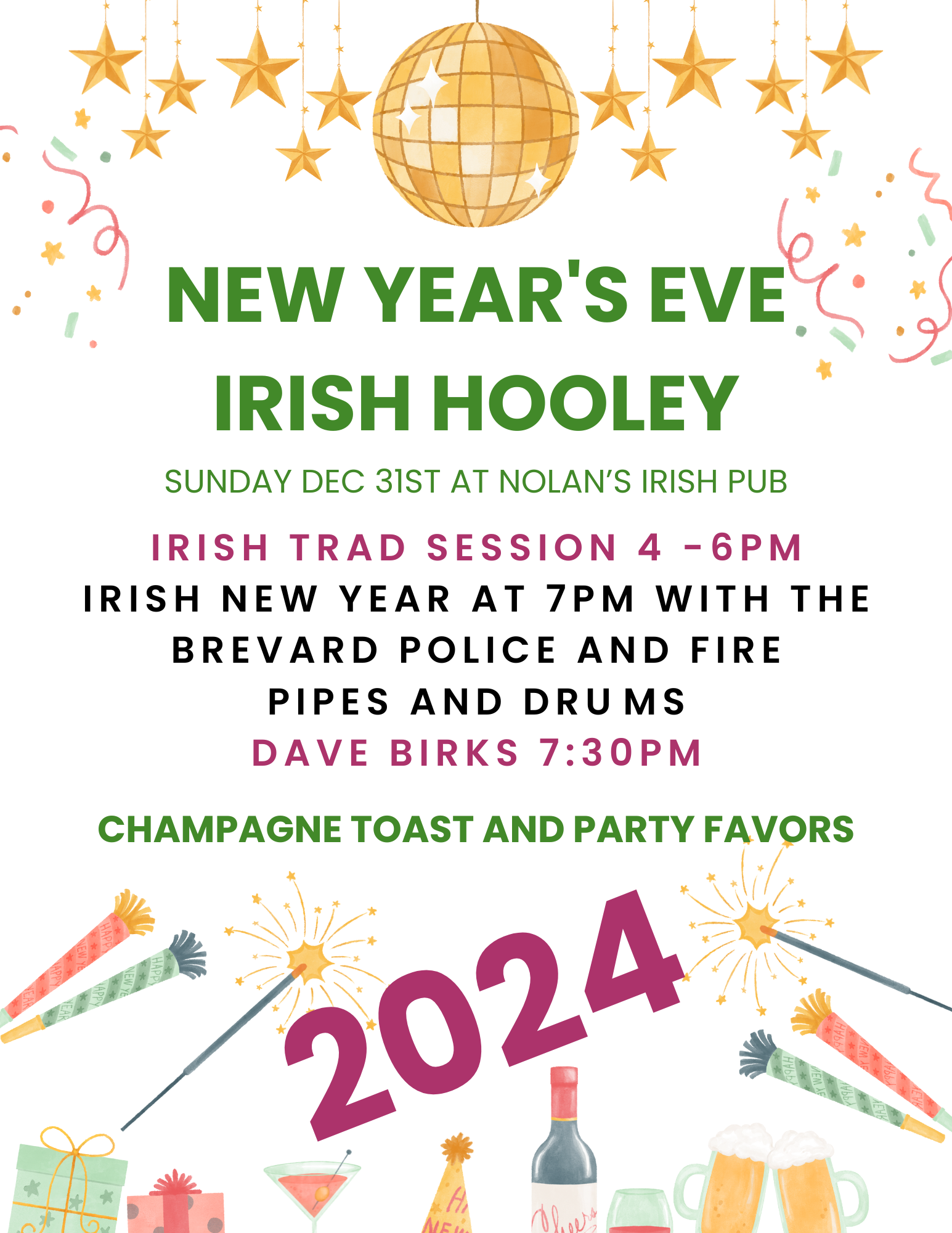 Nolan's Irish New Years Hooley Nolan's Irish Pub