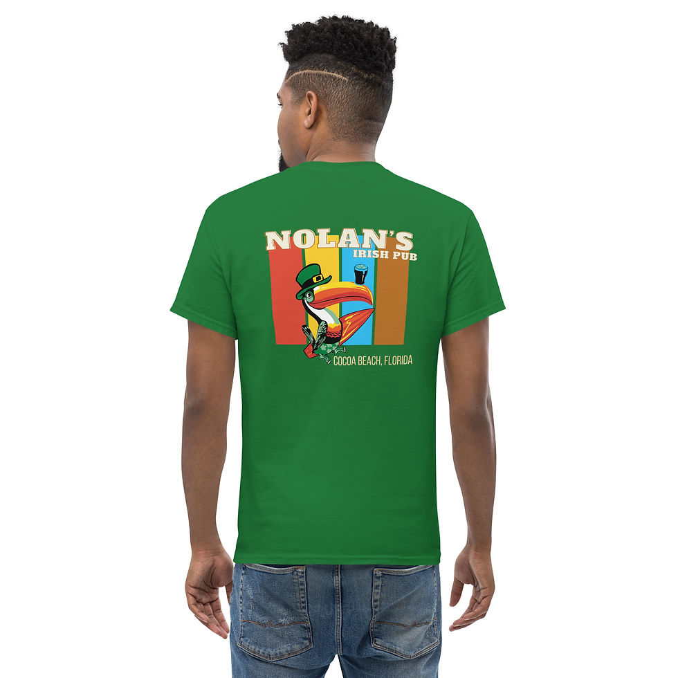 Thumbnail: Nolan's Irish Pub Summer Surf Unisex Tee - Back and Logo
