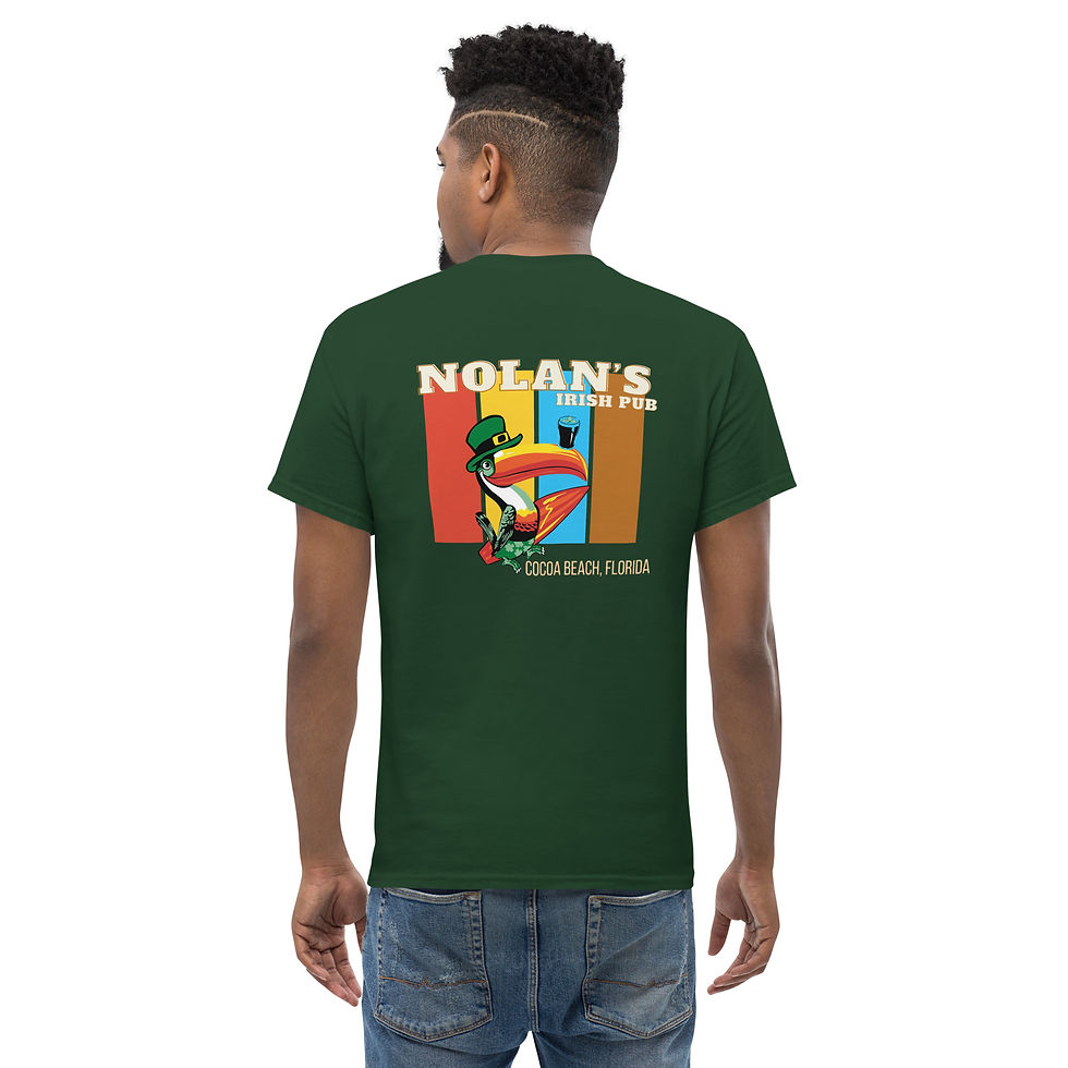 Thumbnail: Nolan's Irish Pub Summer Surf Unisex Tee - Back and Logo
