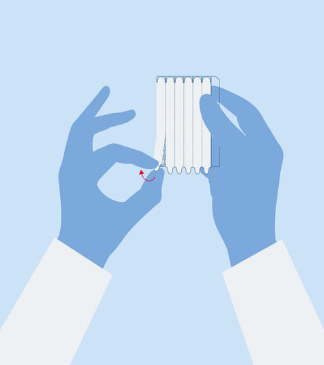 Illustration Bedienungsanleitung im QIAGEN Corporate Design.