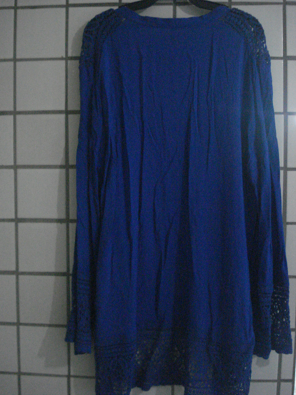 Miniatura: Kimono em viscose azul royal