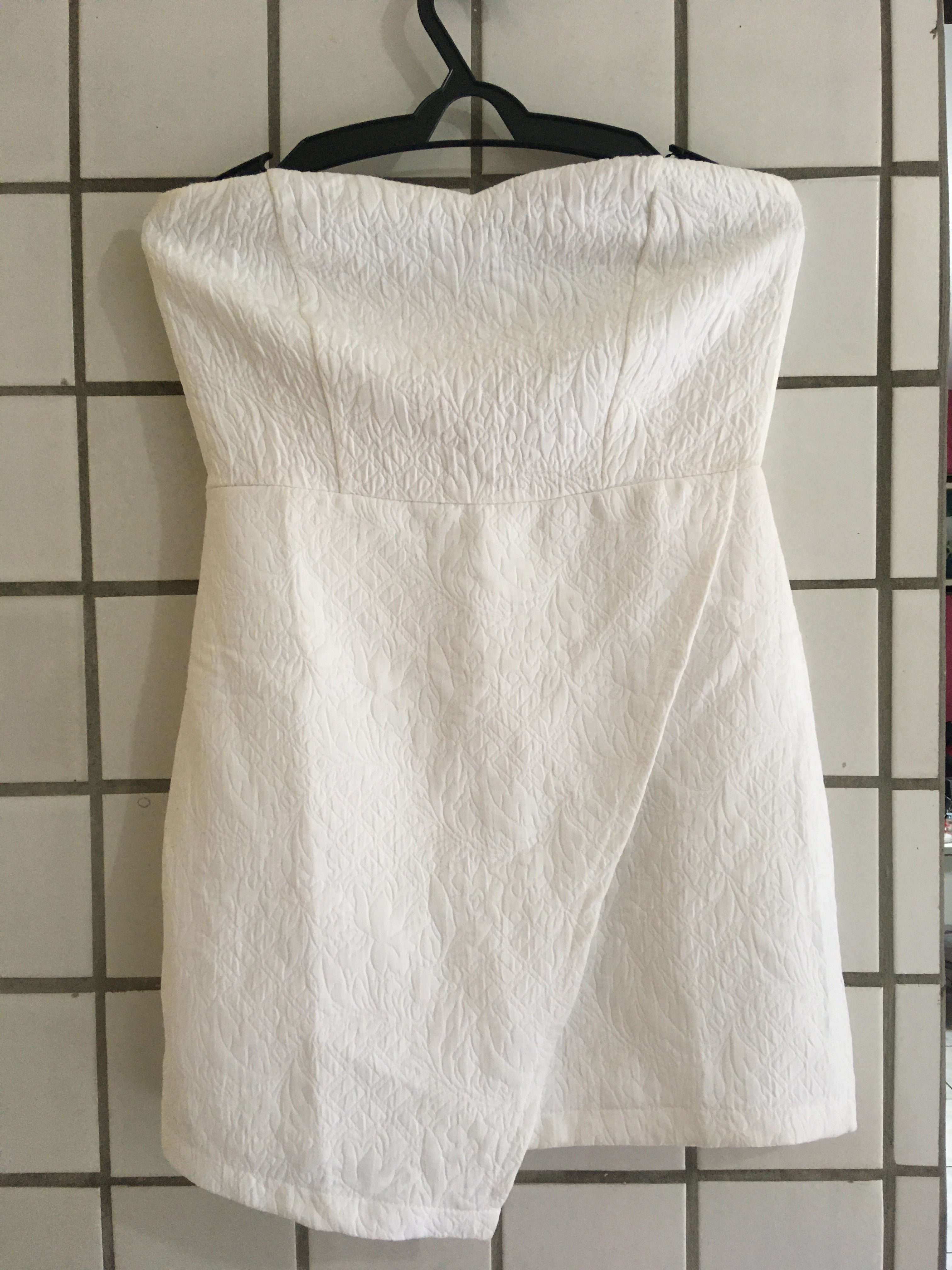 Vestido em jacquard branco