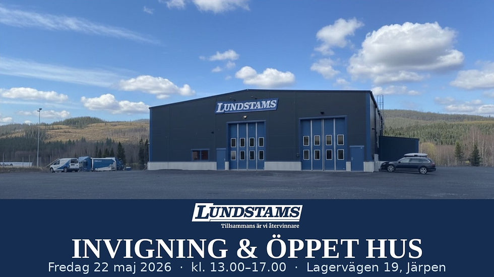 Vi har glädjen att bjuda in till invigning och öppet hus av Lundstams nya anläggning i Järpen — med kontor, garage och en modern tvättanläggning för tunga fordon.