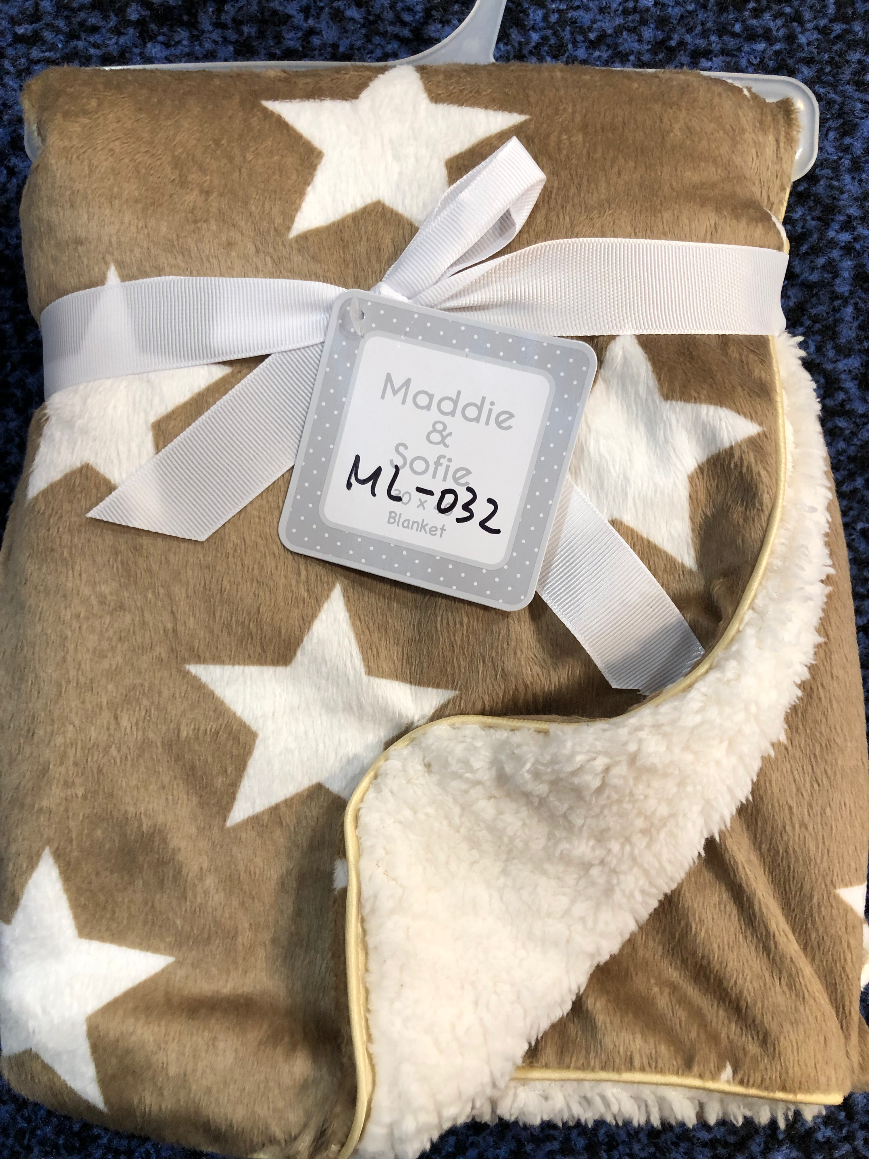 Brown with Stars Baby Blanket