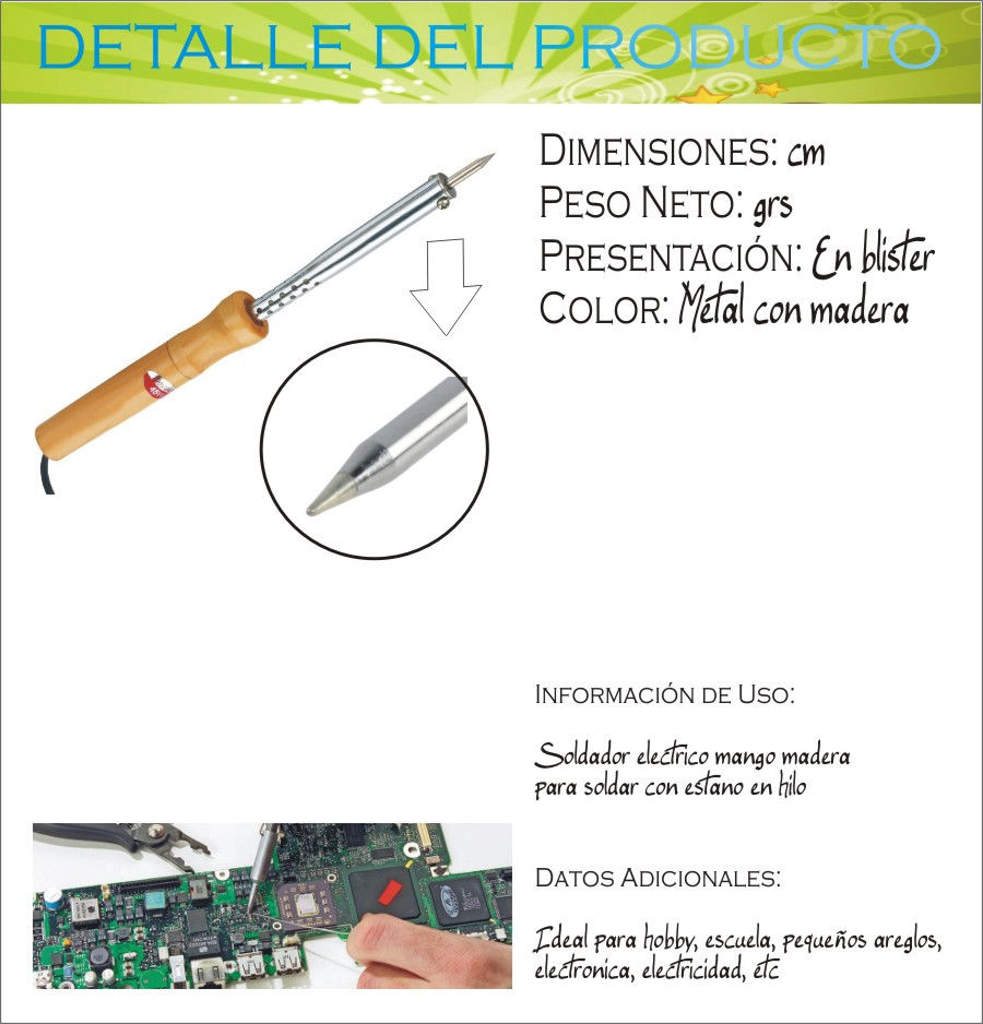 Miniatura: Soldador de estaño 40W