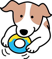 噛んだ遊具が茶色くなっている