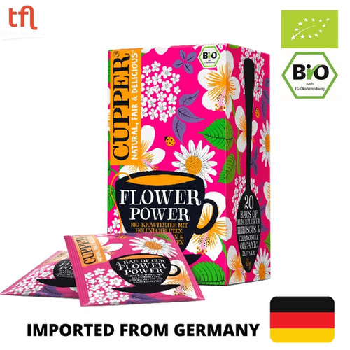 Cupper Organic Flower Power Tea 35g (20 tea bags) Tea for Lifetime