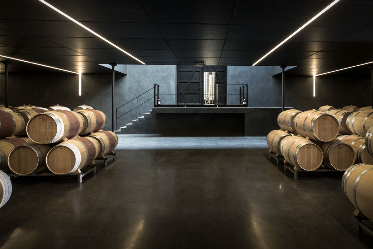 The vat cellar at Château Sénéjac, a working Haut-Médoc winery