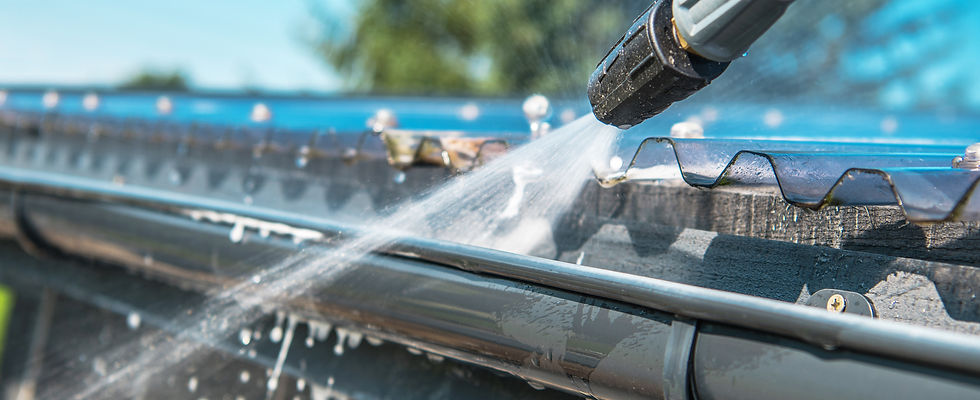power wash gutter