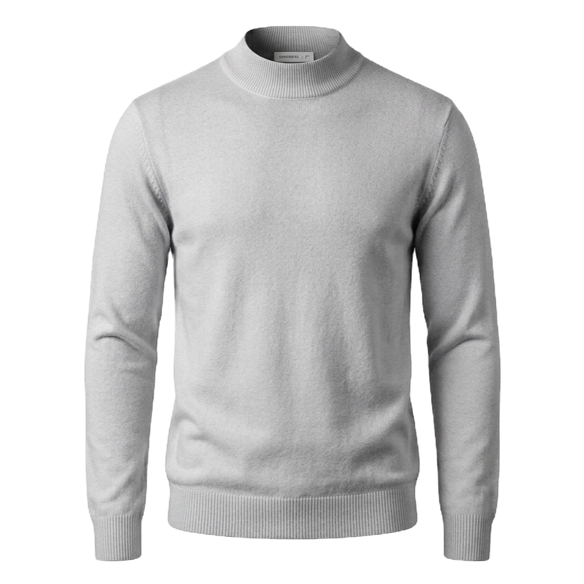 Suéter Masculino Gola Alta 'Mock Neck' Slim Fit - Malha Térmica