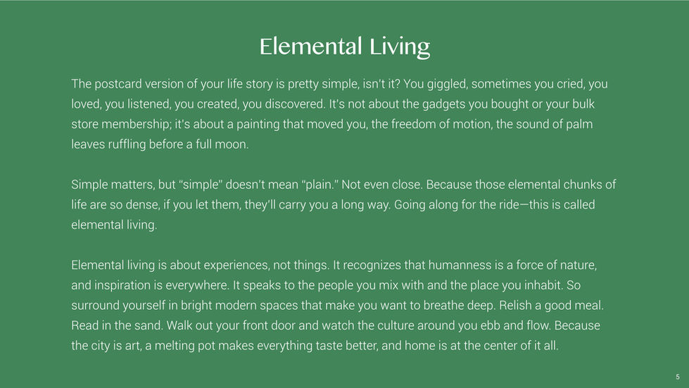 Elemental living