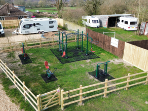 brand new outdoor gym equipment at the red shoot camping park