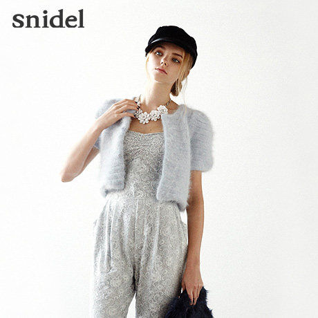 snidel 2013秋冬新品 典雅风格公主袖短款针织衫