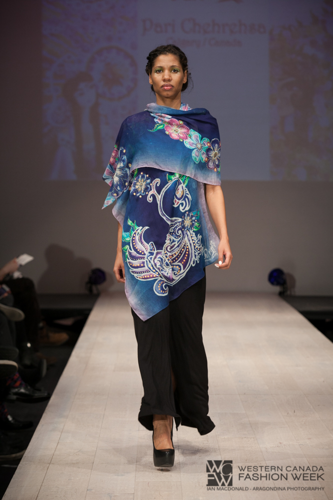 Bird of Dream with Flowers . Blue