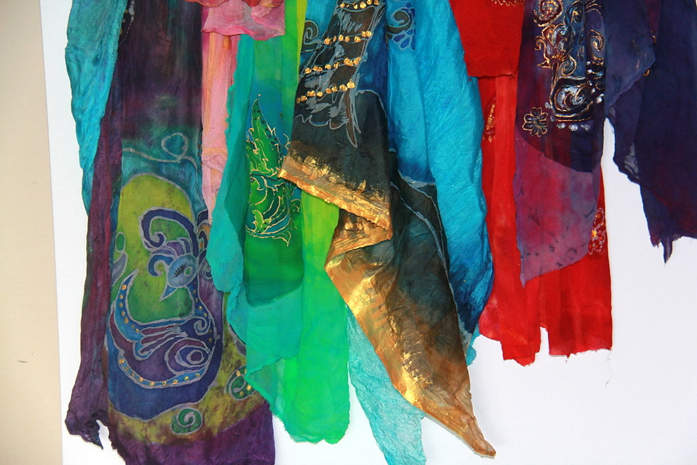 Silk Scarf - Batik Painitng