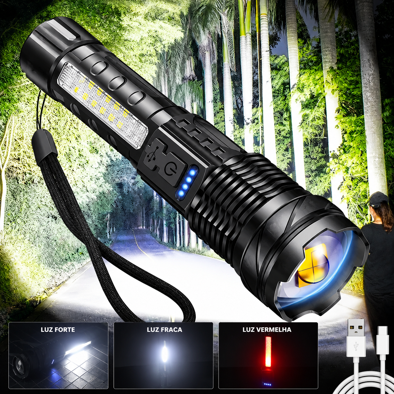 Lanterna LED Tática