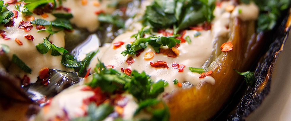 חציל קלוי בטחינה - מתכון