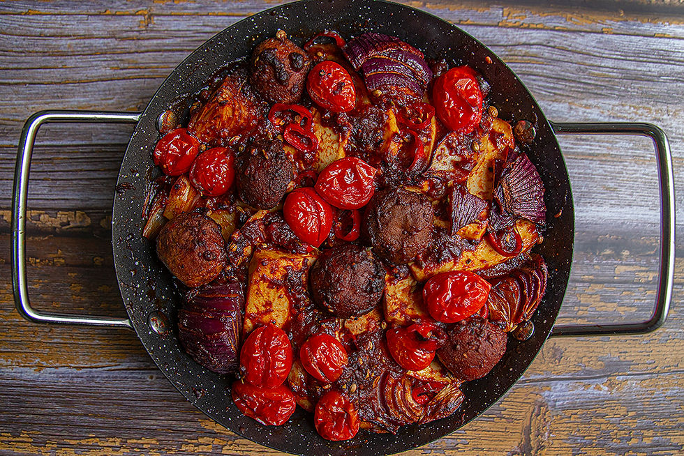 טופו ועניינים מטריפים ברוטב מעושן - מתכון