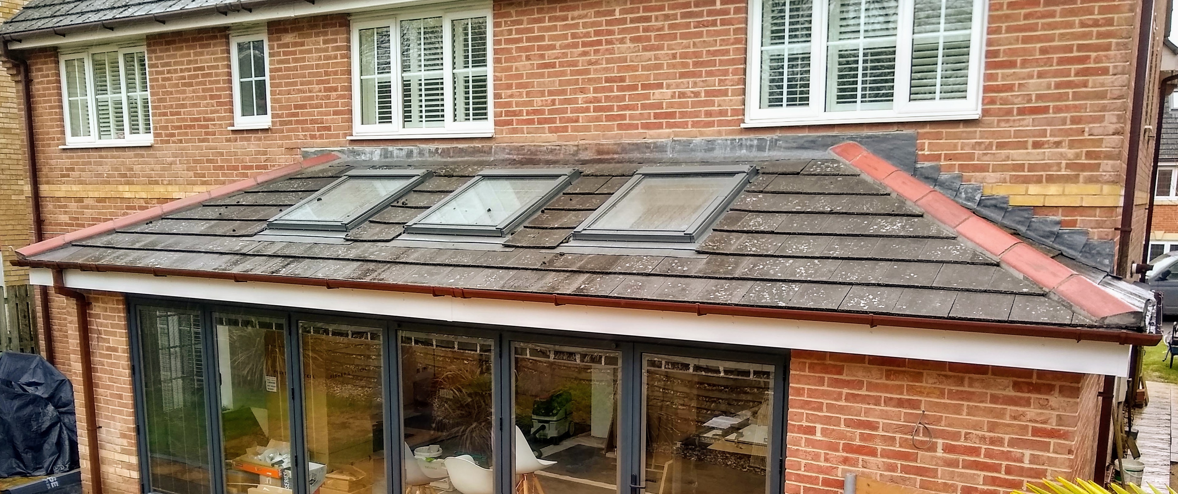 Brick roofing repointing