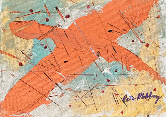 Copper Flier | Acrylic | Modern emotional art by Pete Malmberg | USA | TERAVARNA