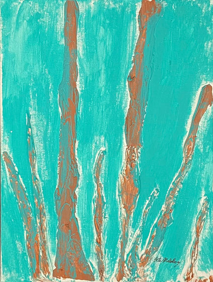 Copper Fingers | Acrylic | Modern emotional art by Pete Malmberg | USA | TERAVARNA