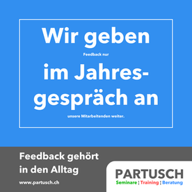 Feedback gehört in den Alltag