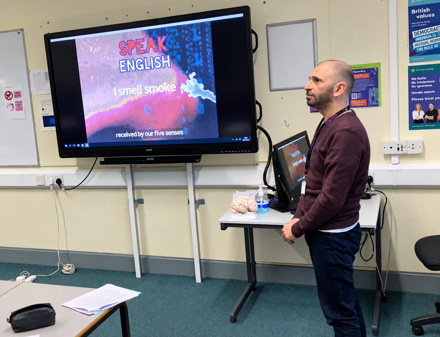 Alex’s assessed education and training session
