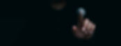 Blue fingerprint scan icon on virtual screen while finger scanning for security access wit
