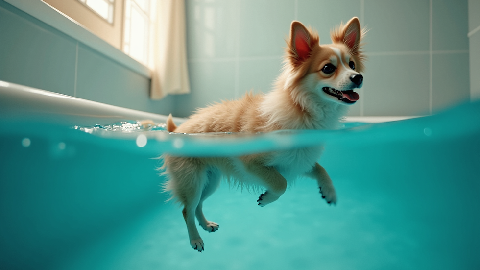 Vue en plongée d’un flacon de vermifuge pour chien avec une seringue doseuse