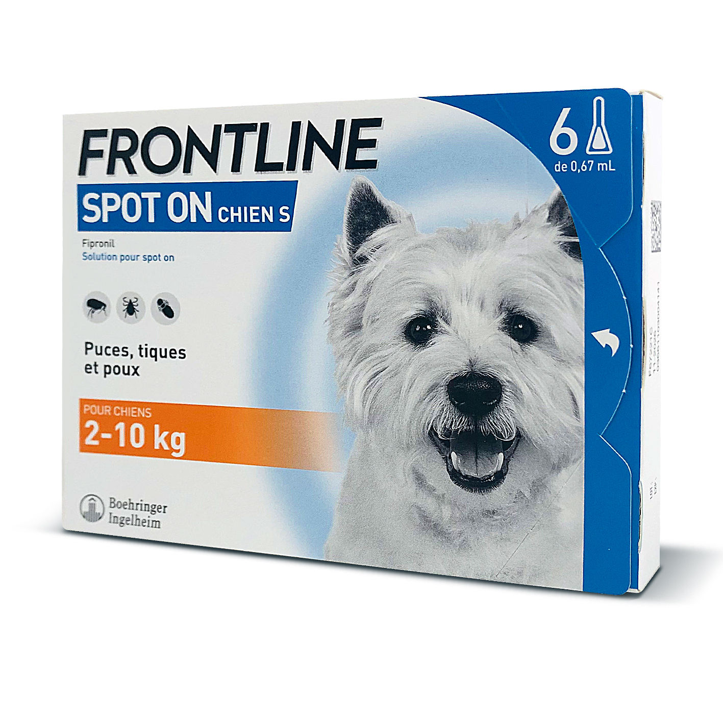 đ¶FRONTLINEÂź SPOT ON pour Petits Chiens - 6 Pipettes - 1 Jouet Offert đ