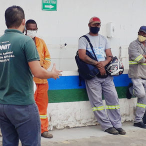 “Maio Amarelo” é tema de campanha com colaboradores das obras