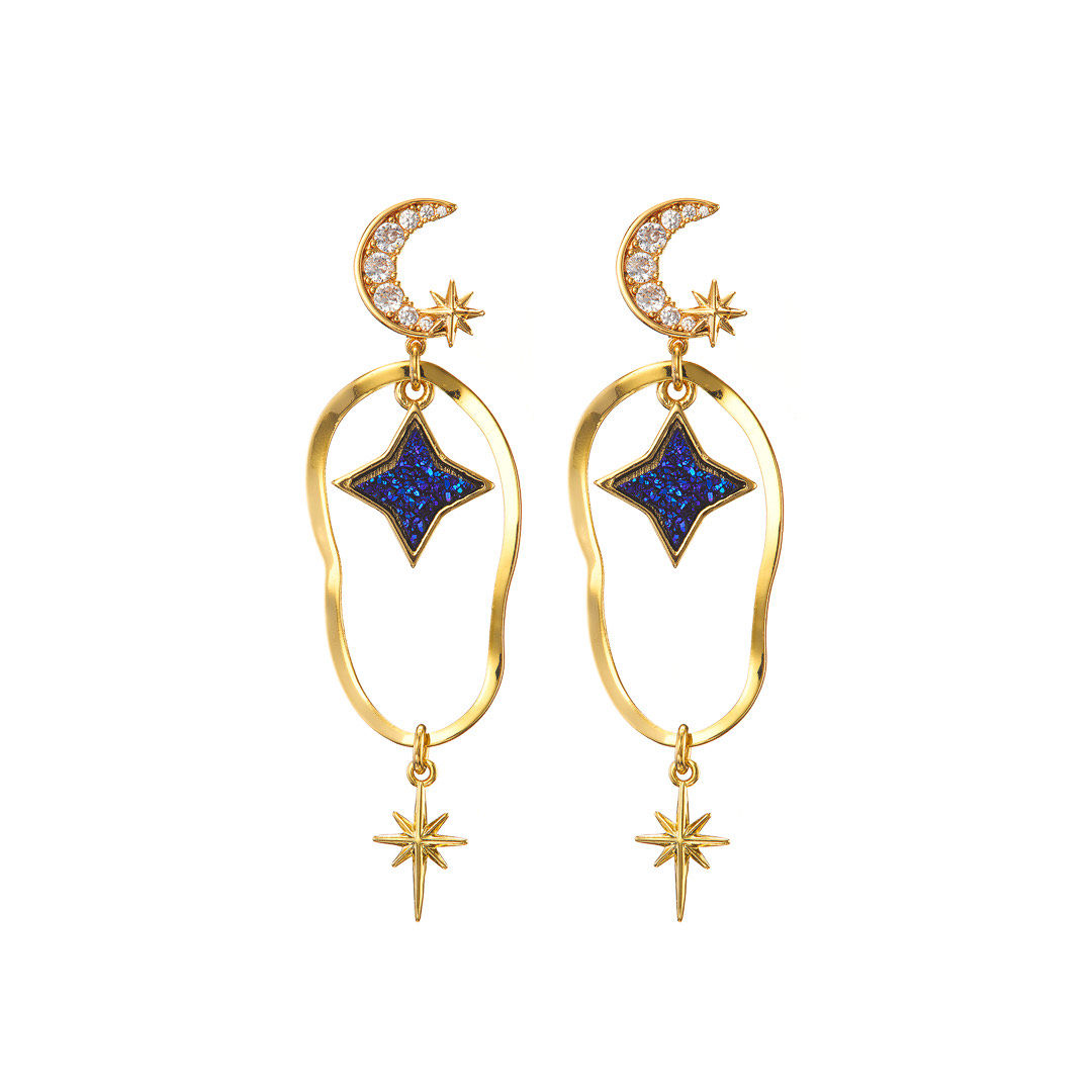 Blue Druzy Star statement