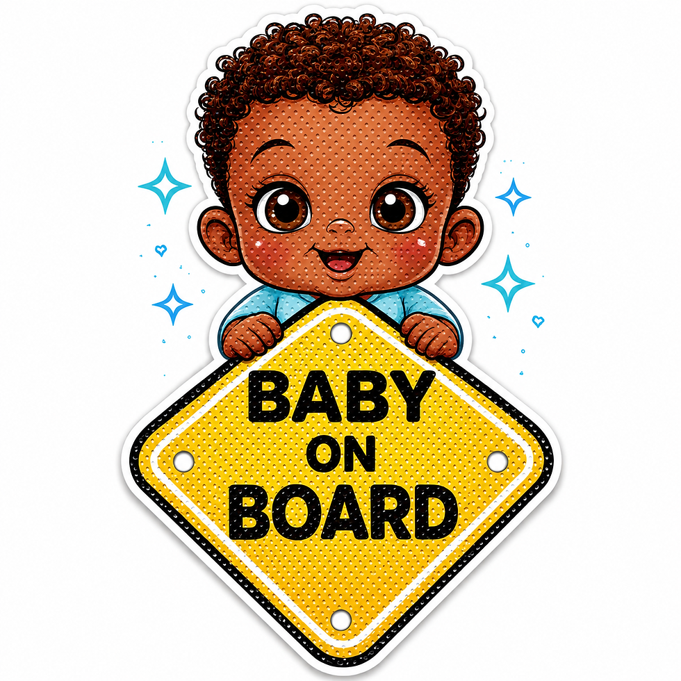 Thumbnail: Baby Boy On Board Car Sticker