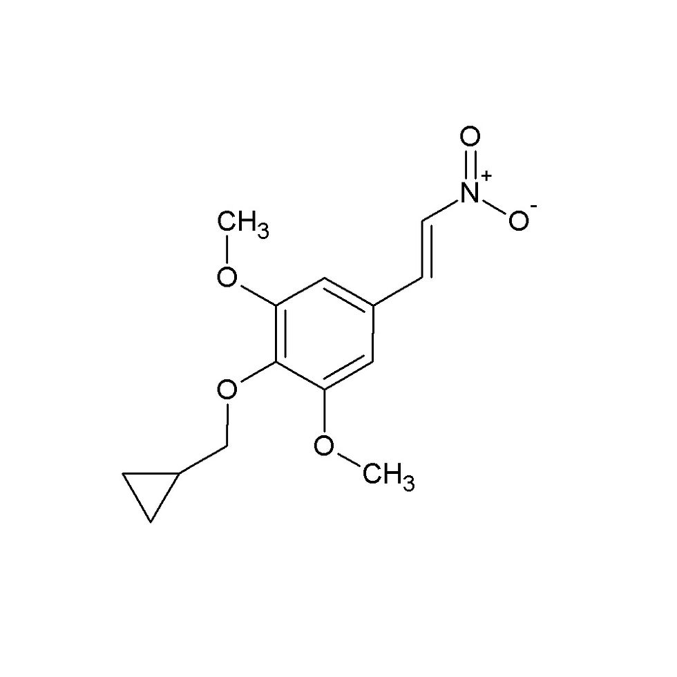 2-(cyclopropylmethoxy)-1,3-dimethoxy-5-[(E)-2-nitroethenyl]benzene min 95% 10 Gr