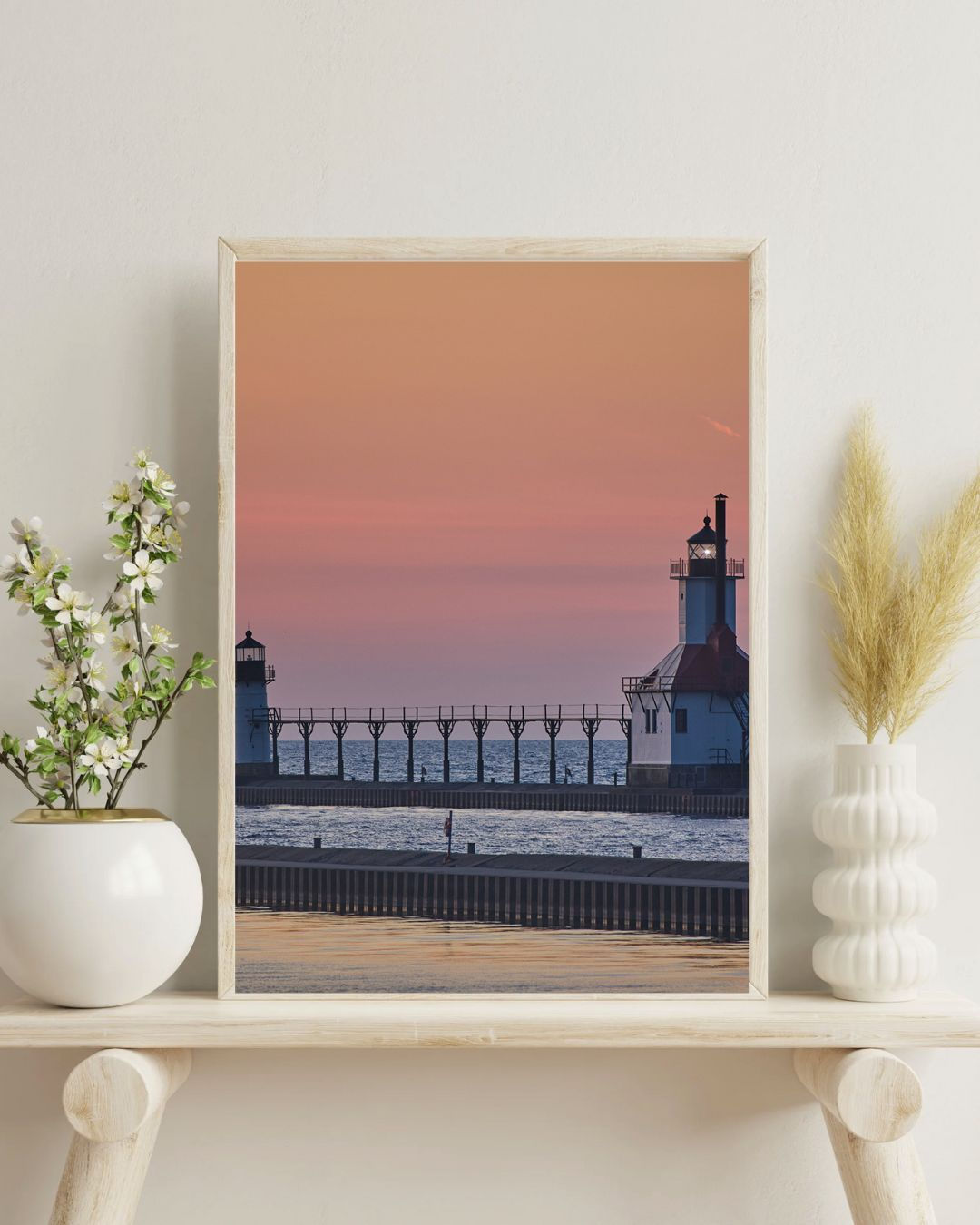 5x7 Print Light Up Lighthouse at Sunset