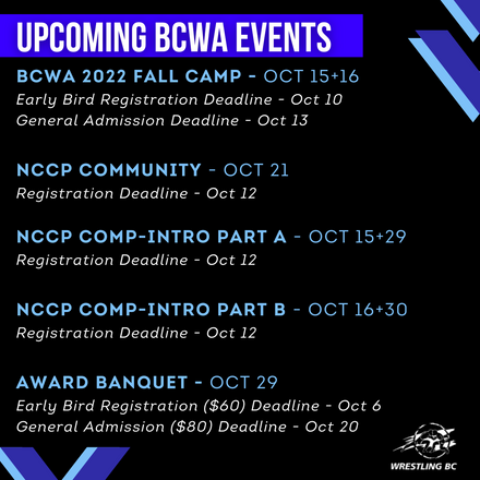 Upcoming Events in October!