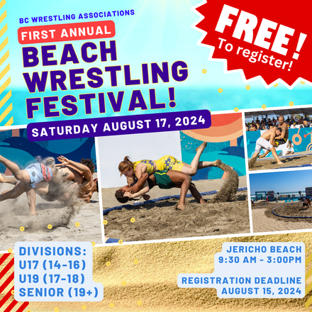 First Annual Beach Wrestling Festival! Register Now!