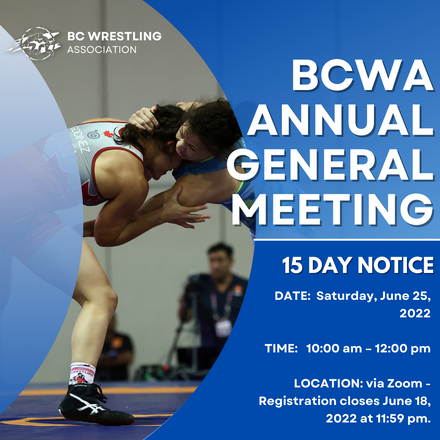 2022 BCWA AGM 15 Days Notice