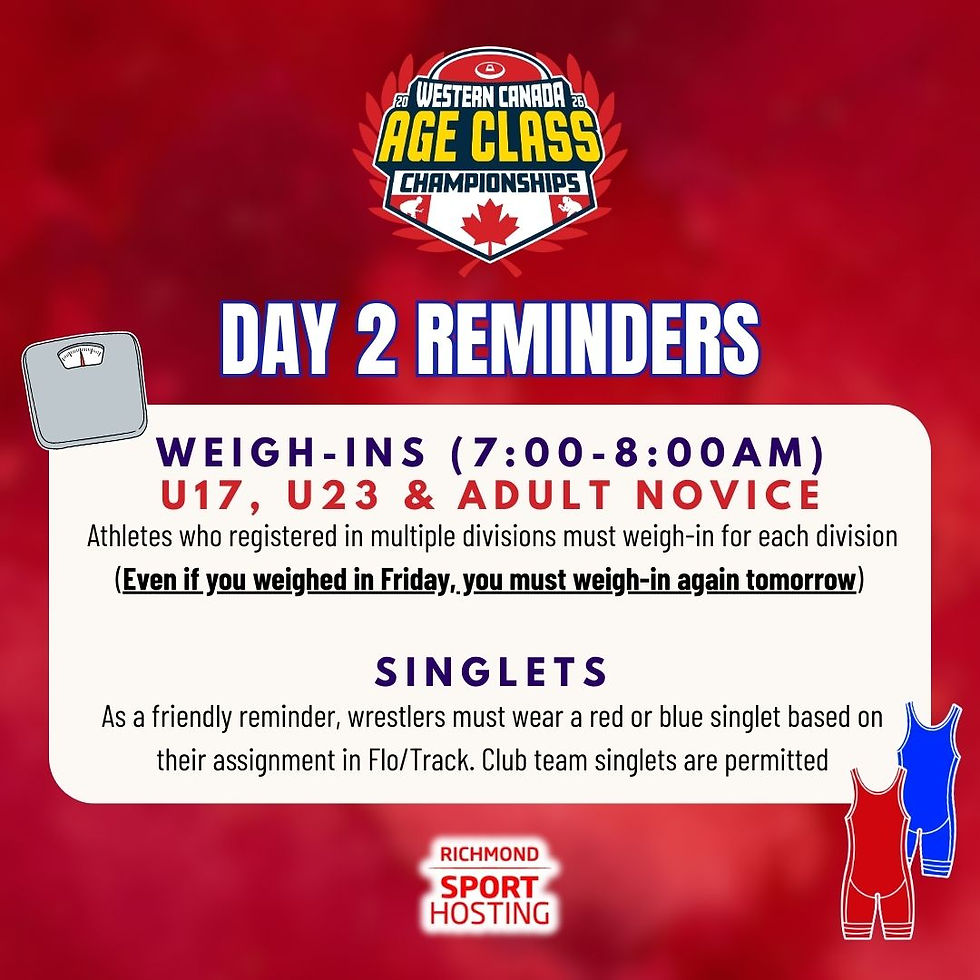 Age Class Day Two Reminders