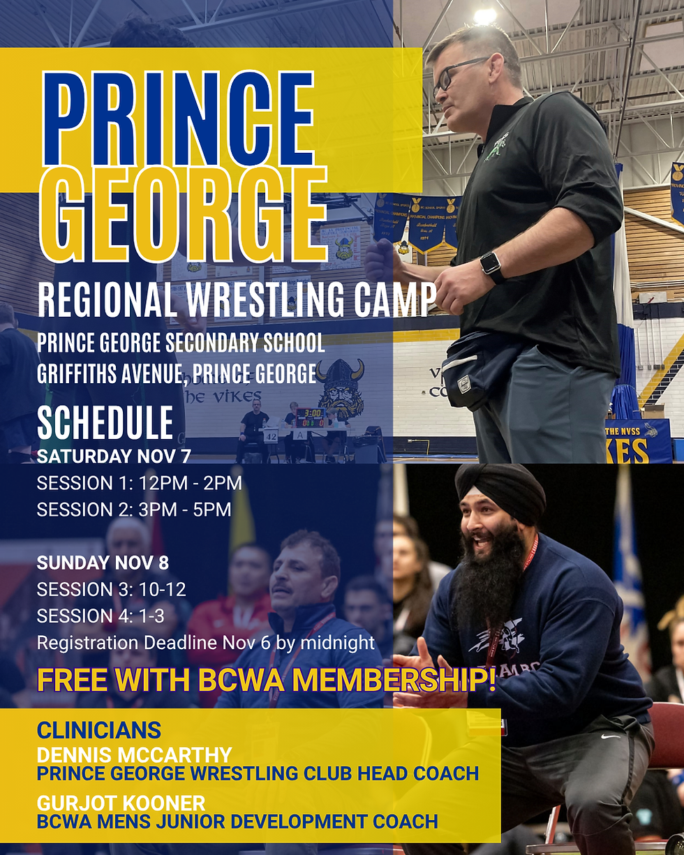 Prince George Wrestling Camp - Free with BCWA Membership!