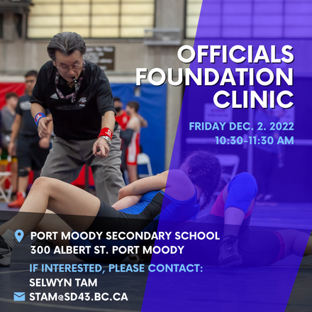TOMORROW - Officials Foundation Clinic