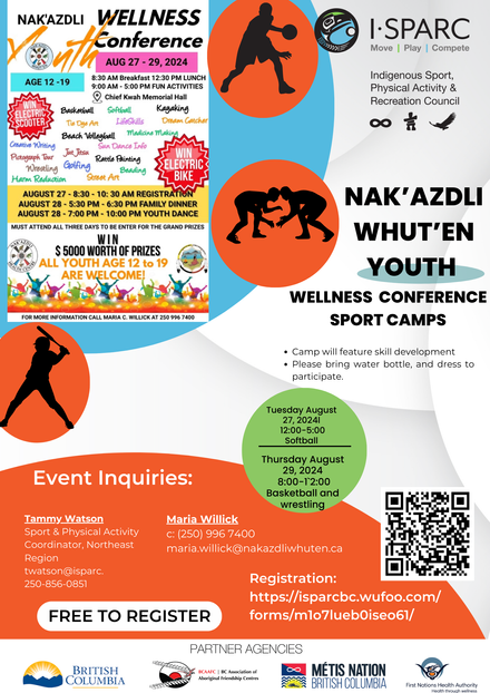 Upcoming Nak'Azdli Whut'en Youth Wellness Sport Camp!