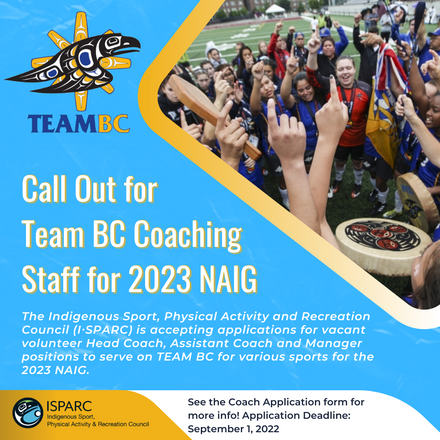 Want to Coach at the 2023 North American Indigenous Games?