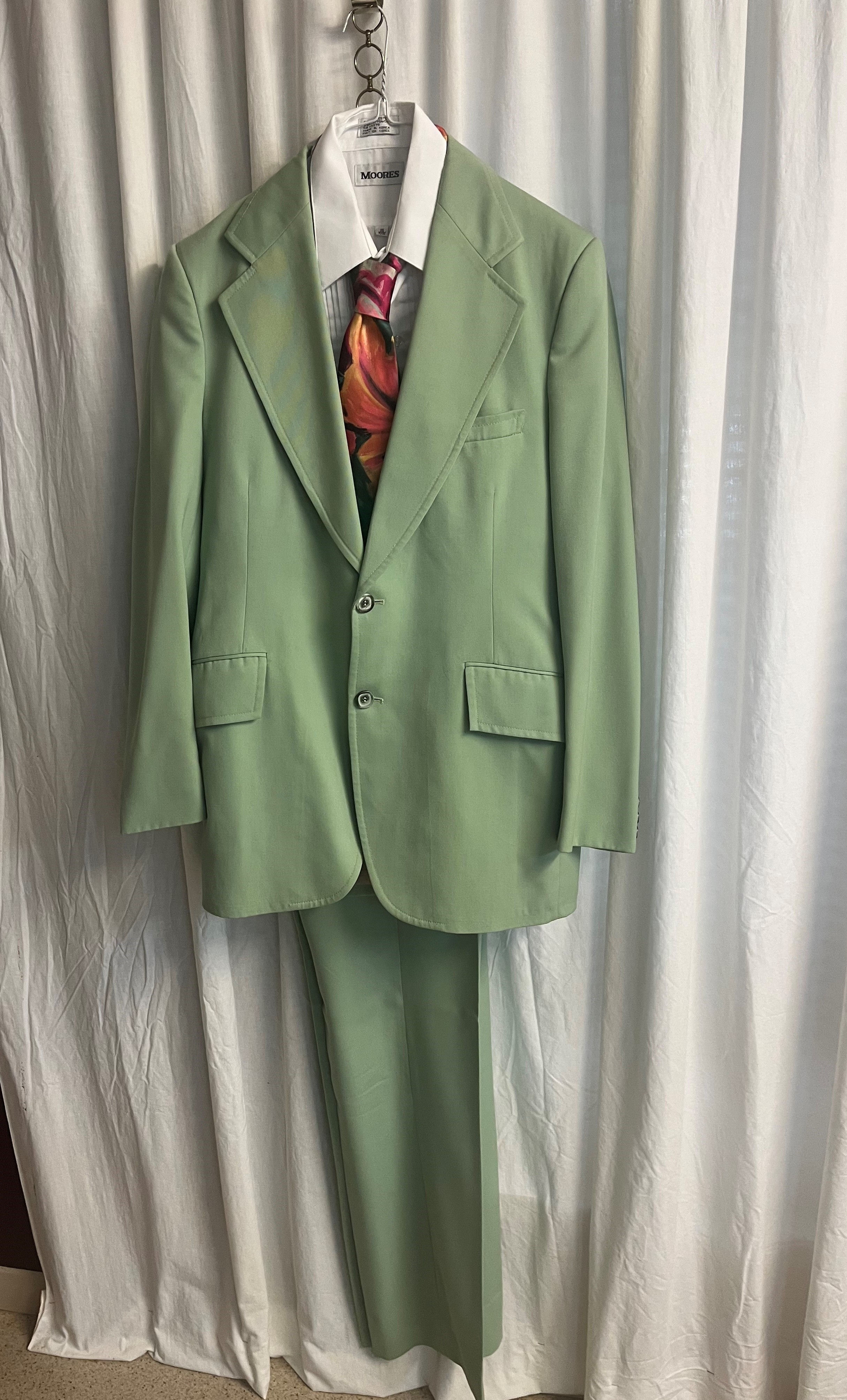 Ensemble pour homme - Vert sauge -Années 1980 = Men's suit - Soft Sage Green 198