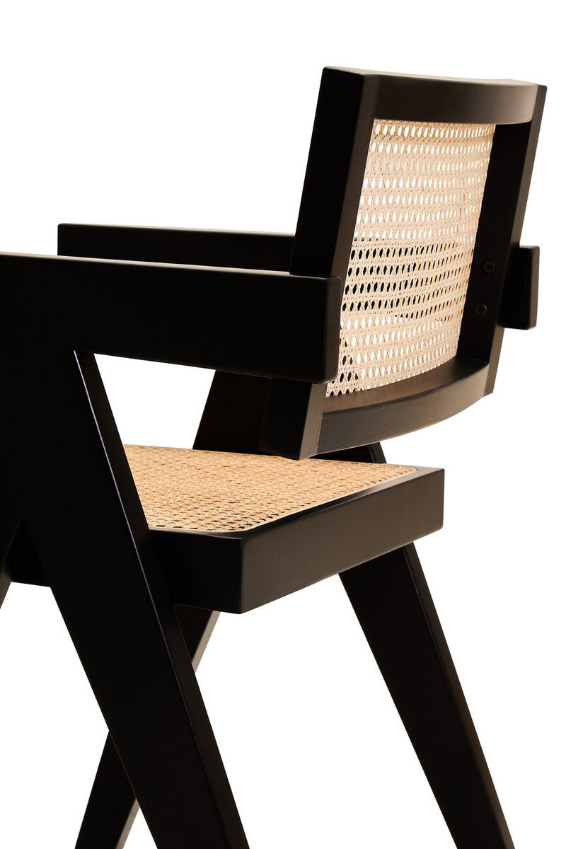 Thumbnail: Cebu Natural Cane and Black Beech Wood Dining Chair