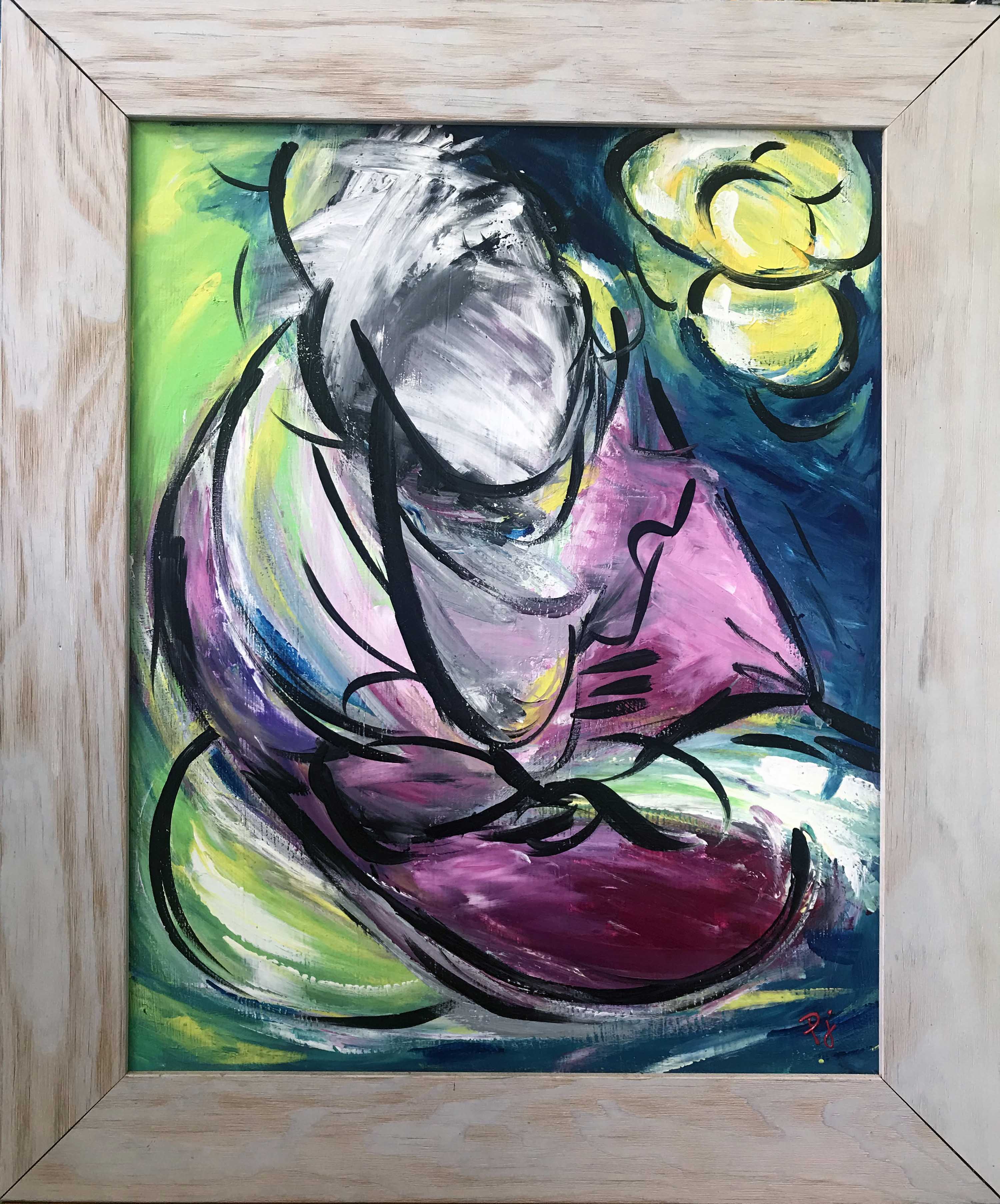 Méditation rose et bleue