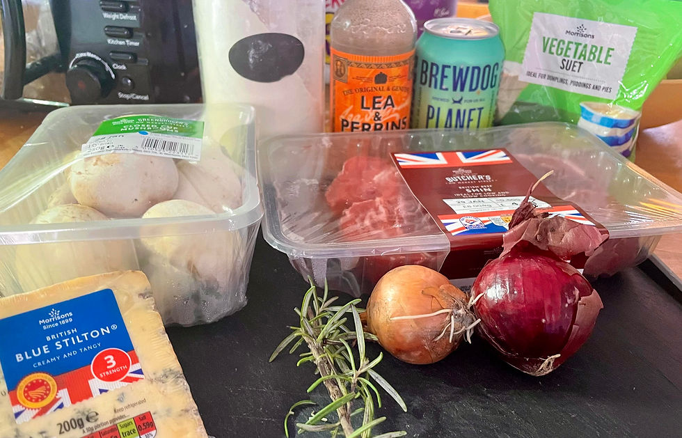Beef Casserole with Stilton Dumplings