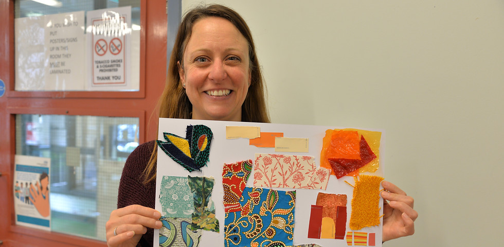 Co-Creative Connection NHS Mural Project Workshop 1 . Ruth with mood board.jpg
