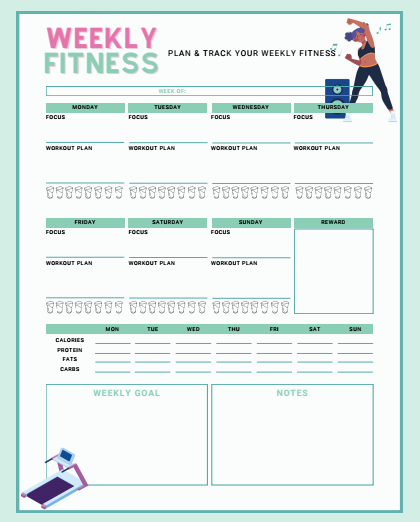 Thumbnail: Women's Fitness PLR Digital Planner - GoodNotes Planner